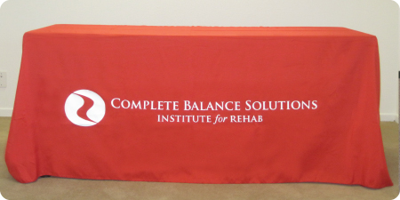 OC table covers tradeshow